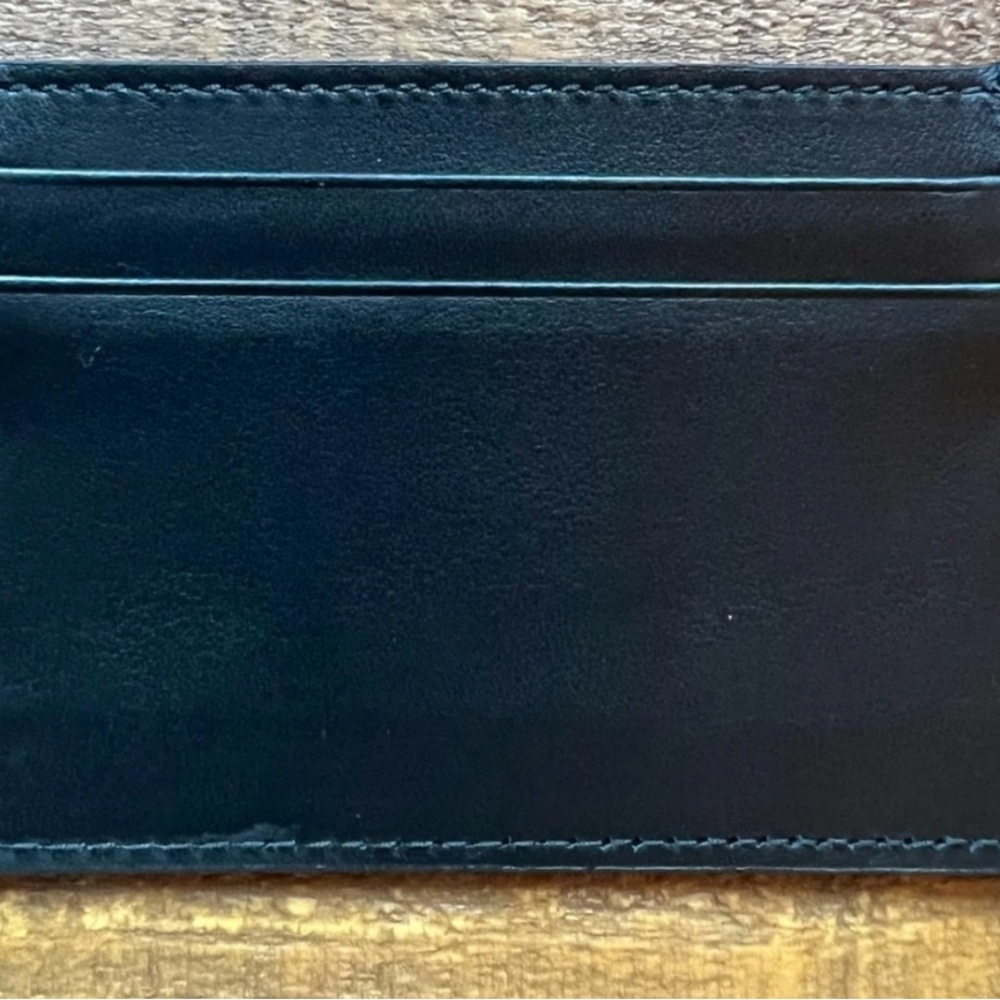Gucci Black Card Holder with Gold GG Logo - Picture 3 of 4